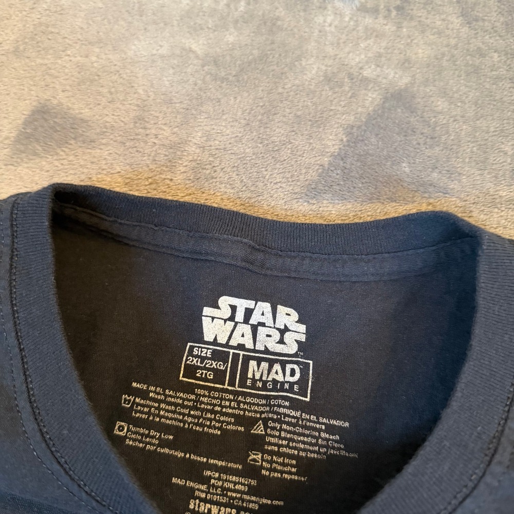 Star Wars Mad Engine Death Star T Shirt Mens XXL Black Graphic Tee - Picture 3 of 8